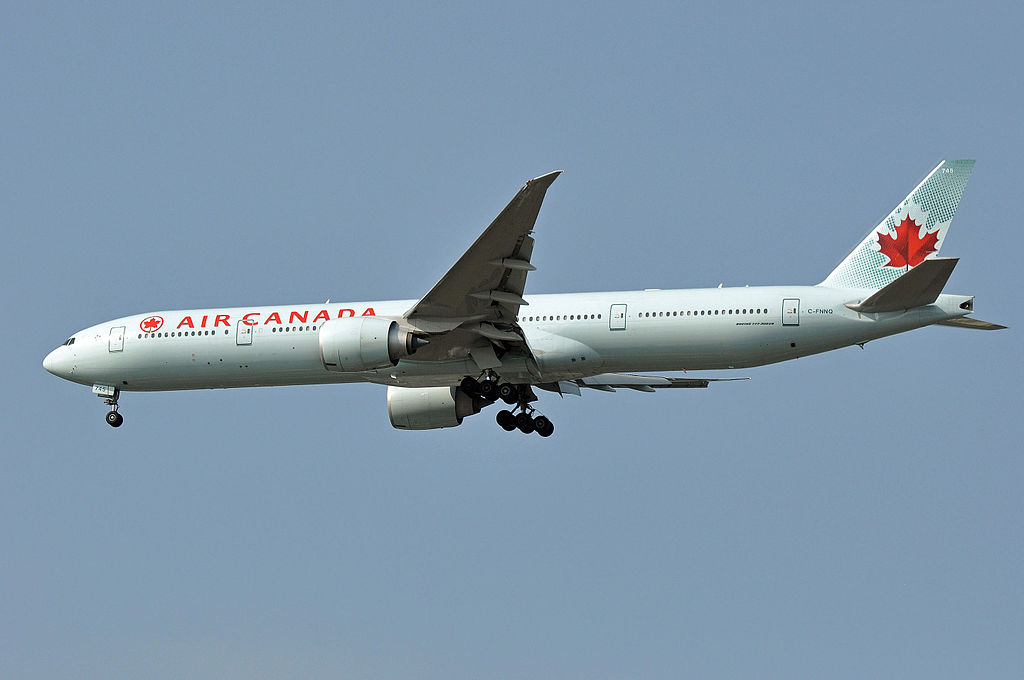 Air Canada C FNNQ Boeing 777 300ER at Vancouver International Airport