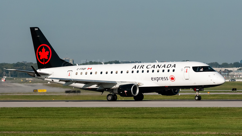 Air Canada Express C FRQP operated by Sky Regional Airlines Embraer E175 at Montréal–Pierre Elliott Trudeau International Airport
