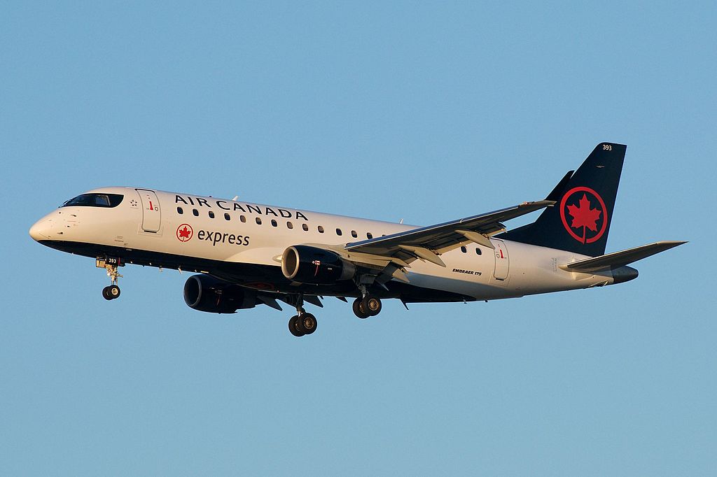 Air Canada Express Sky Regional Airlines Embraer E175 C FRQN on final approach at YYZ