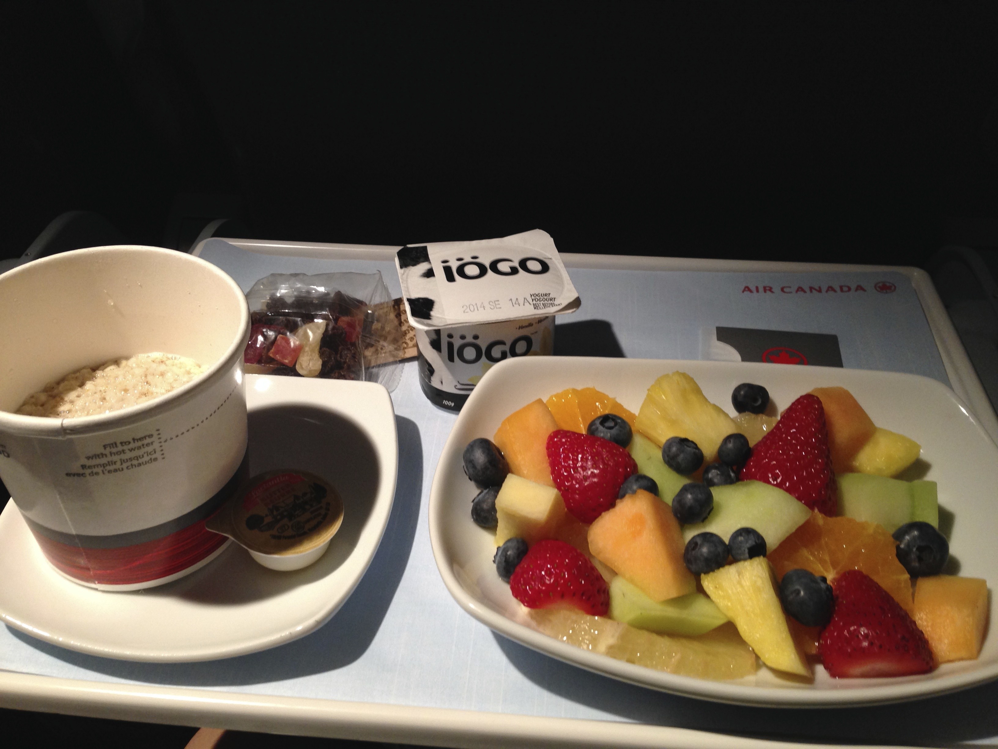 Air Canada Premium Rouge Airbus A319 100 Inflight Meal Services