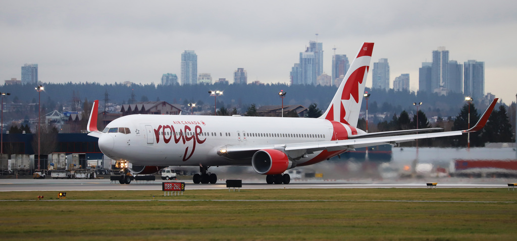 Air Canada Rouge Boeing 767 333ER C FMWQ at Vancouver International Airport