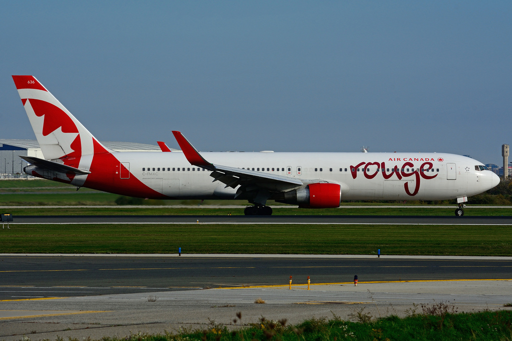 Air Canada Rouge C FMXC Boeing B767 333ERW at Toronto Lester B. Pearson Airport YYZ
