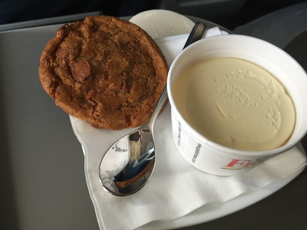 Airbus A320 200 Air Canada aircraft business class cabin inflight services dessert menu