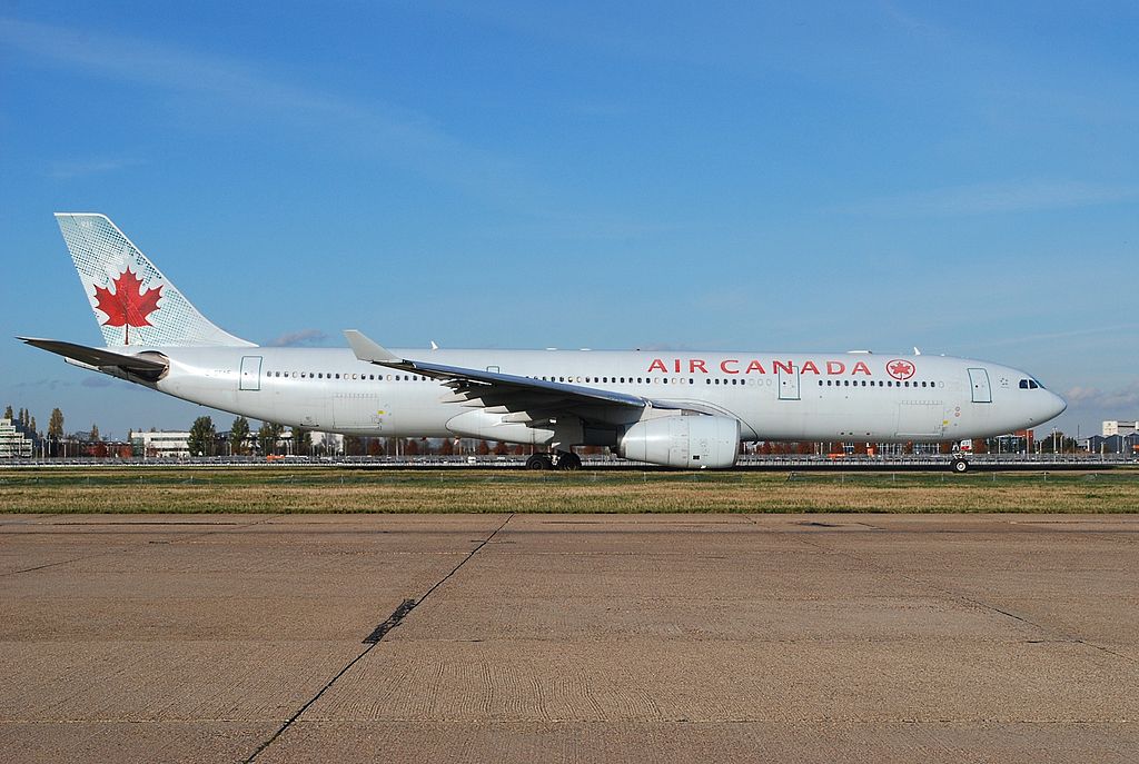 Airbus A330 343X Air Canada widebody aircraft C GFAF at Heathrow Airport IATA LHR ICAO EGLL