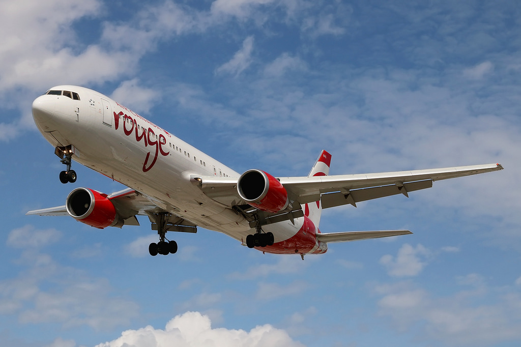 Aircraft C GDUZ Boeing 767 38EER Air Canada Rouge on final at Toronto Pearson YYZ