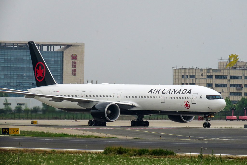 Boeing 777 300ER of Air Canada C FITW at Beijing Capital International Airport