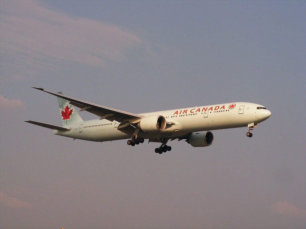 Boeing 777 300ER of Air Canada C FIUW at Montréal Pierre Elliott Trudeau International Airport