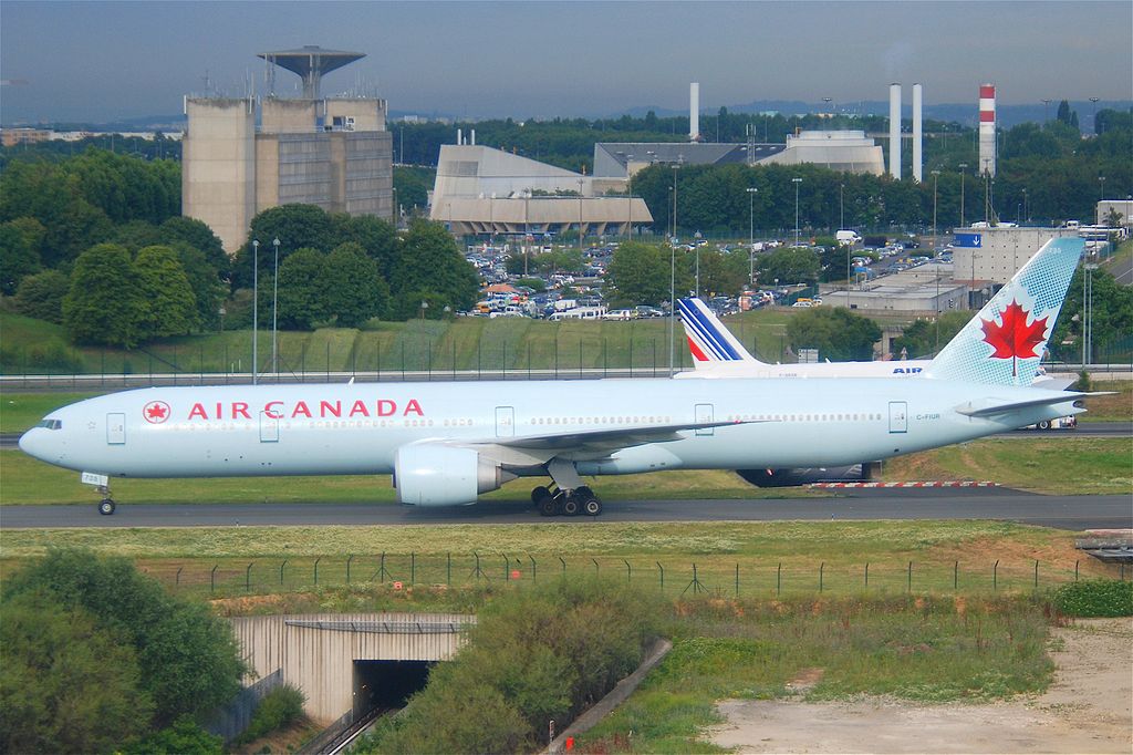 Boeing 777 333ER C FIUR Air Canada taxiing at Paris CDG