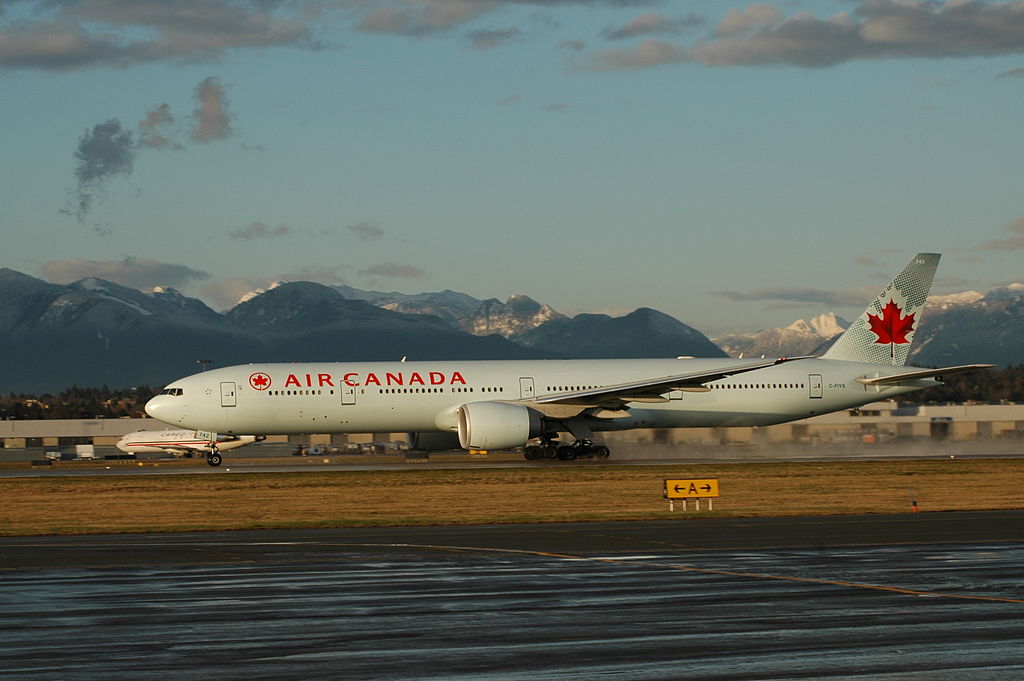 Boeing B777 333ER Air Canada C FIVS at Vancouver International Airport