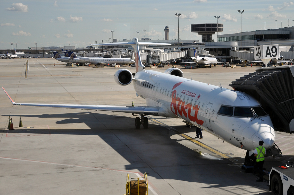 Bombardier CRJ900 C GLJZ Air Canada Express operated by Jazz at IAH Houstons George Bush Intercontinental Airport