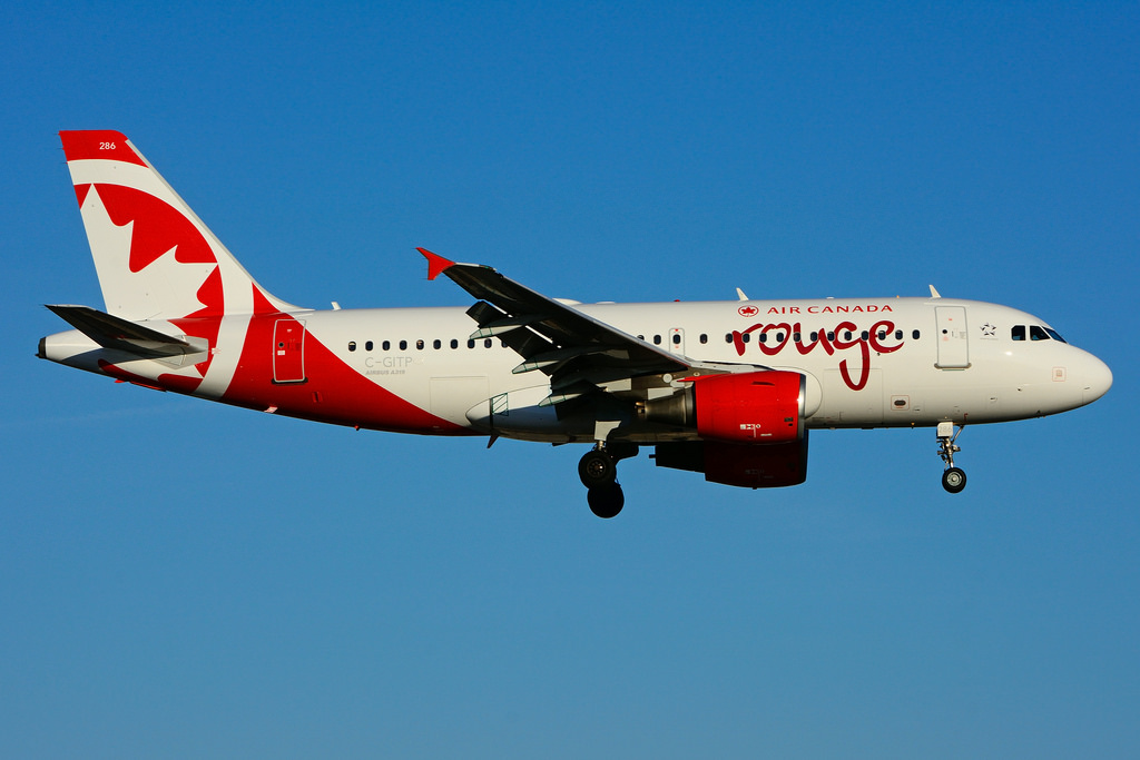 C GITP Airbus A319 112 Air Canada rouge at Toronto Lester B. Pearson Airport YYZ