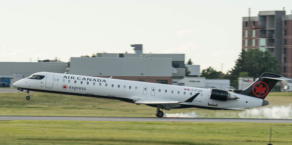 Canadair Bombardier CRJ900 C FJZL Air Canada Express operated by Jazz at Ottawa Macdonald–Cartier International Airport