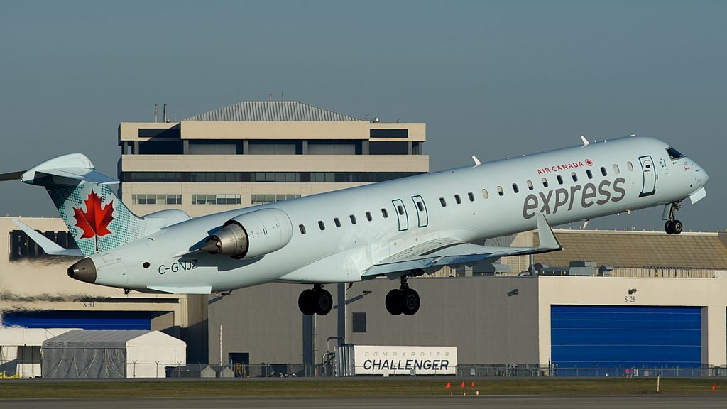 Canadair Bombardier CRJ900 of Air Canada Express Jazz C GNJZ at Montréal Pierre Elliott Trudeau International Airport