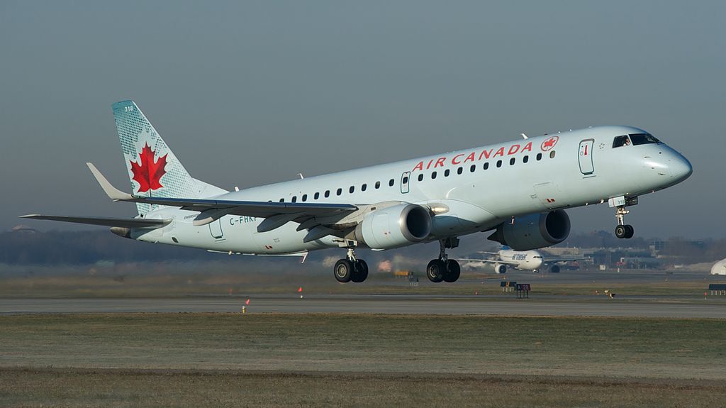 Embraer E190 of Air Canada C FHKP at Montréal Pierre Elliott Trudeau International Airport