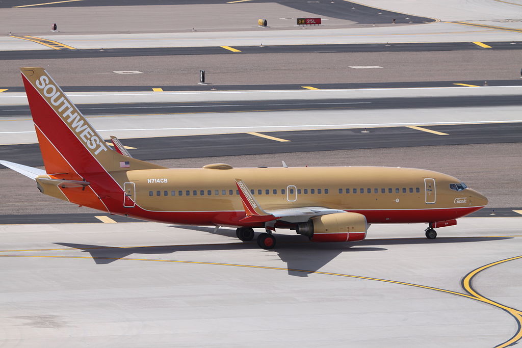 N714CB Boeing 737 700 Southwest Airlines in Retro Classic One Livery Colours at Phoenix Sky Harbor International