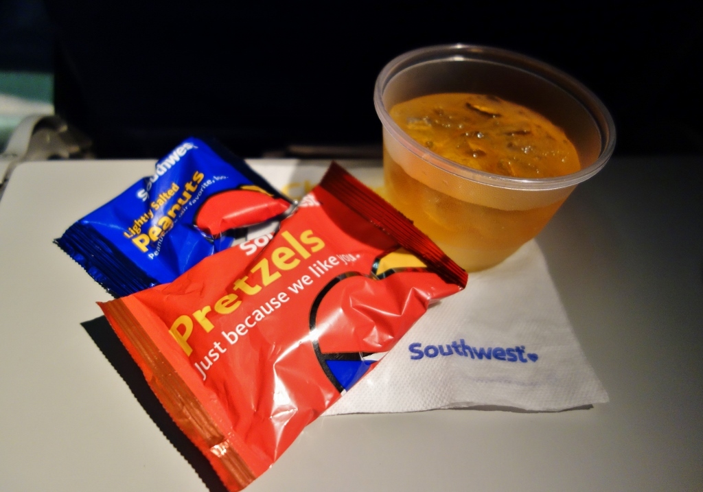 Southwest Airlines Aircraft Boeing 737 700 Inflight Amenities Snacks and Drinks Services