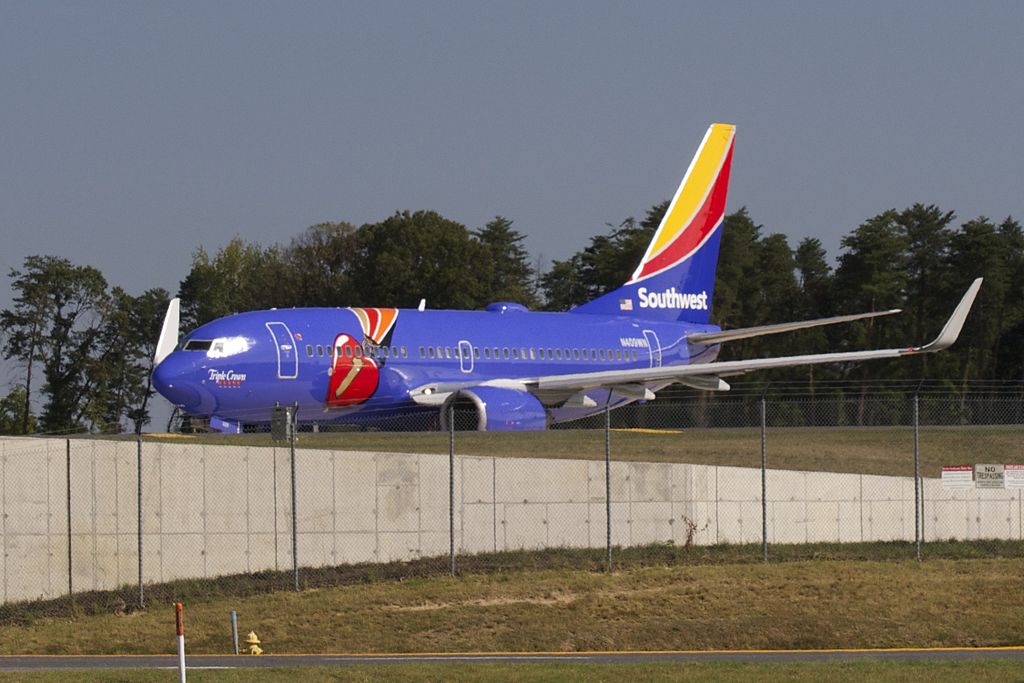 Southwest Airlines Boeing 737 700 N409WN Special Livery Color Triple Crown One at Baltimore Washington International Thurgood Marshall Airport BWI