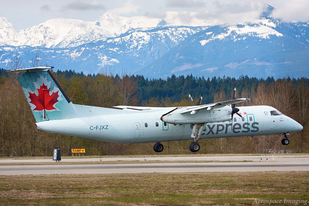 Air Canada Express C FJXZ Bombardier Dash 8 300 at Comox Valley Airport @Aerospace Imaging