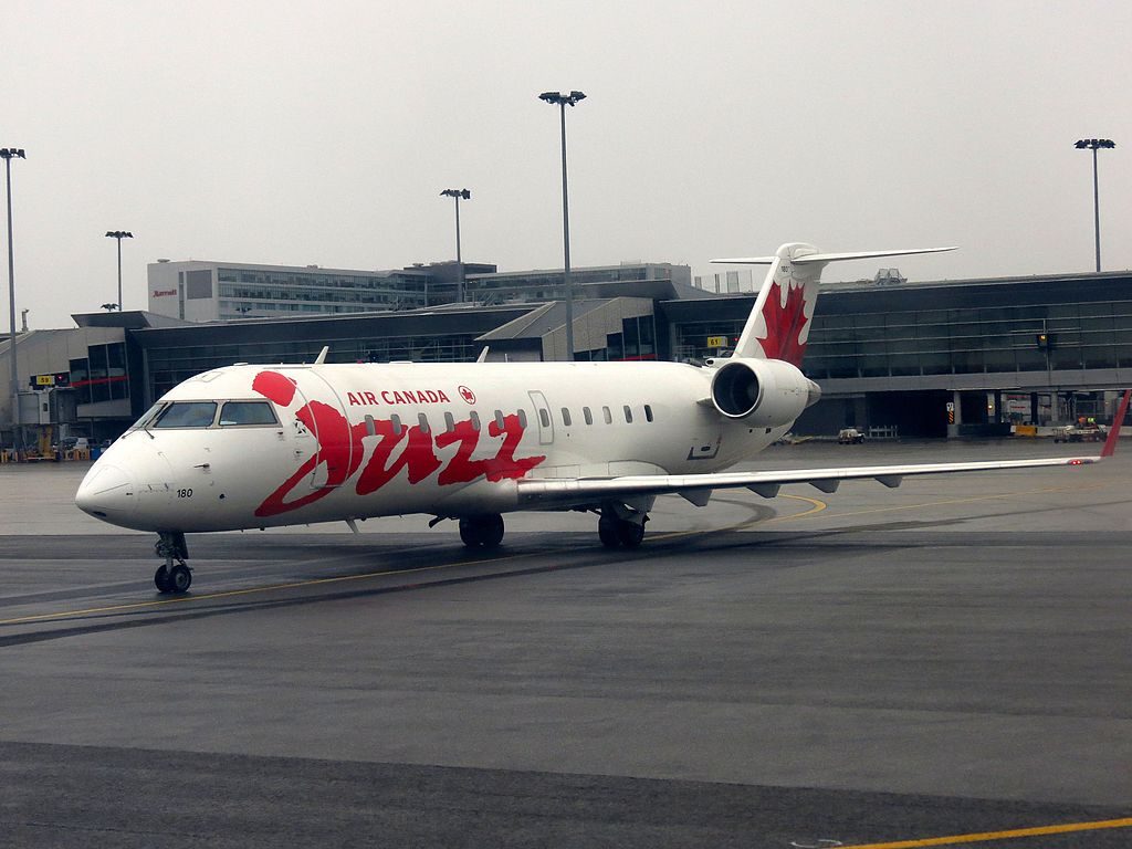 Air Canada Express Jazz Bombardier CRJ 200 C GKEJ at Montréal–Pierre Elliott Trudeau International Airport
