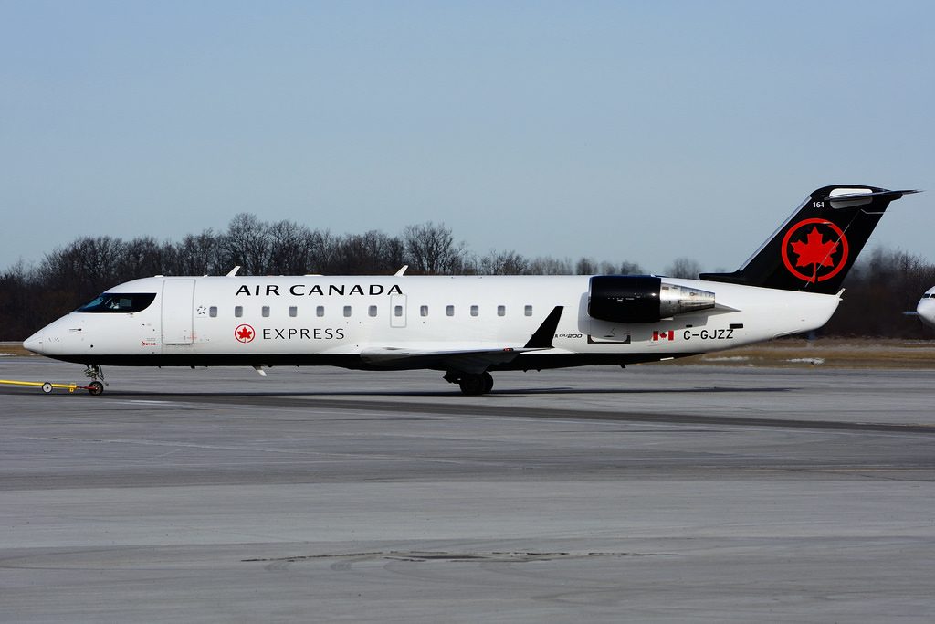 Bombardier Canadair CRJ 200ER C GJZZ Air Canada Express operated by JAZZ Aviation at Hamilton International Airport YHM