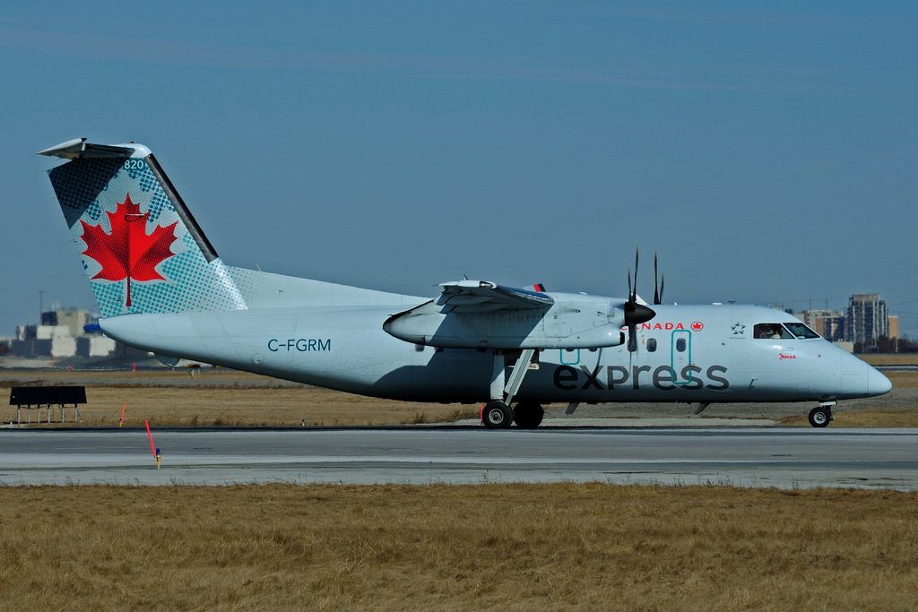 C FGRM Bombardier de Havilland Canada DHC 8 102 Dash 8 Air Canada Express operated by JAZZ at Toronto Lester B. Pearson Airport YYZ