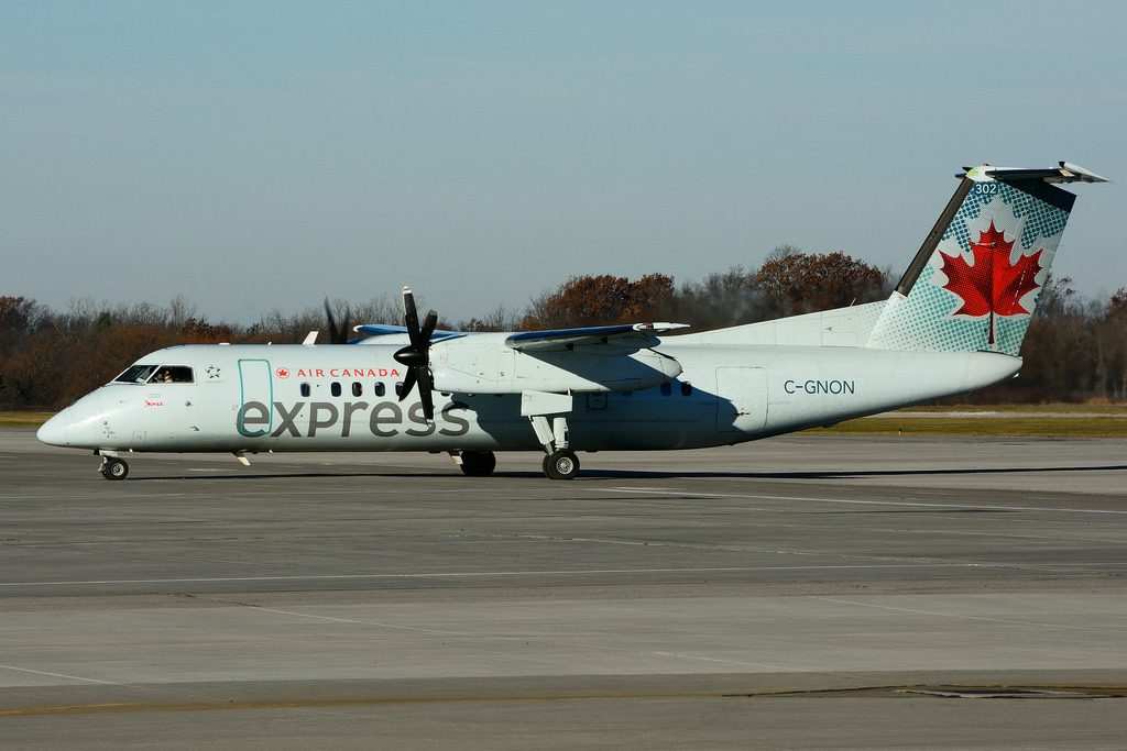 C GNON deHavilland Canada DHC 8 301 Dash 8 Air Canada express operated by JAZZ Aviation at Hamilton International Airport YHM