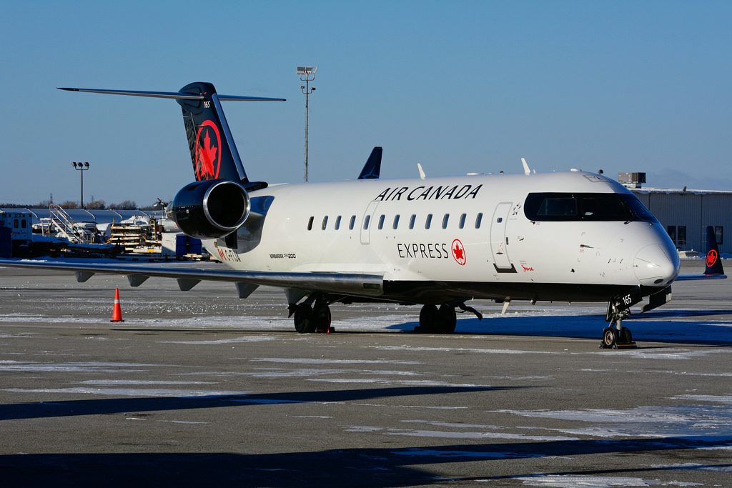 Canadair CRJ 200ER C FIJA Air Canada Express operated by JAZZ at Hamilton International Airport YHM