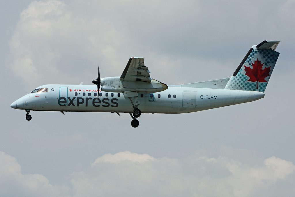deHavilland Canada DHC 8 311 Dash 8 C FJVV Air Canada express operated by JAZZ at Toronto Lester B. Pearson Airport YYZ