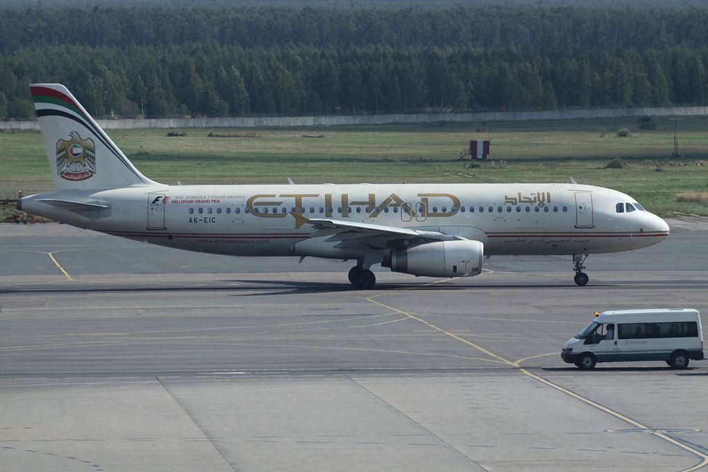 A6 EIC Airbus A320 200 of Etihad Airways at Domodedovo International Airport