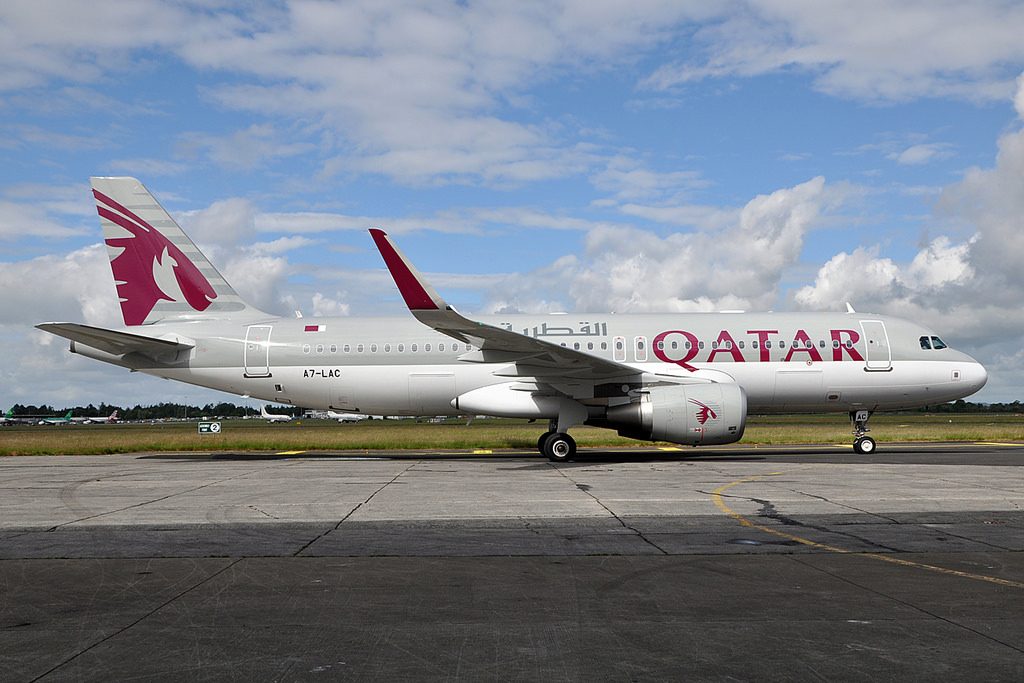 A7 LAC Airbus A320 214SL Qatar Airways at Shannon Airport
