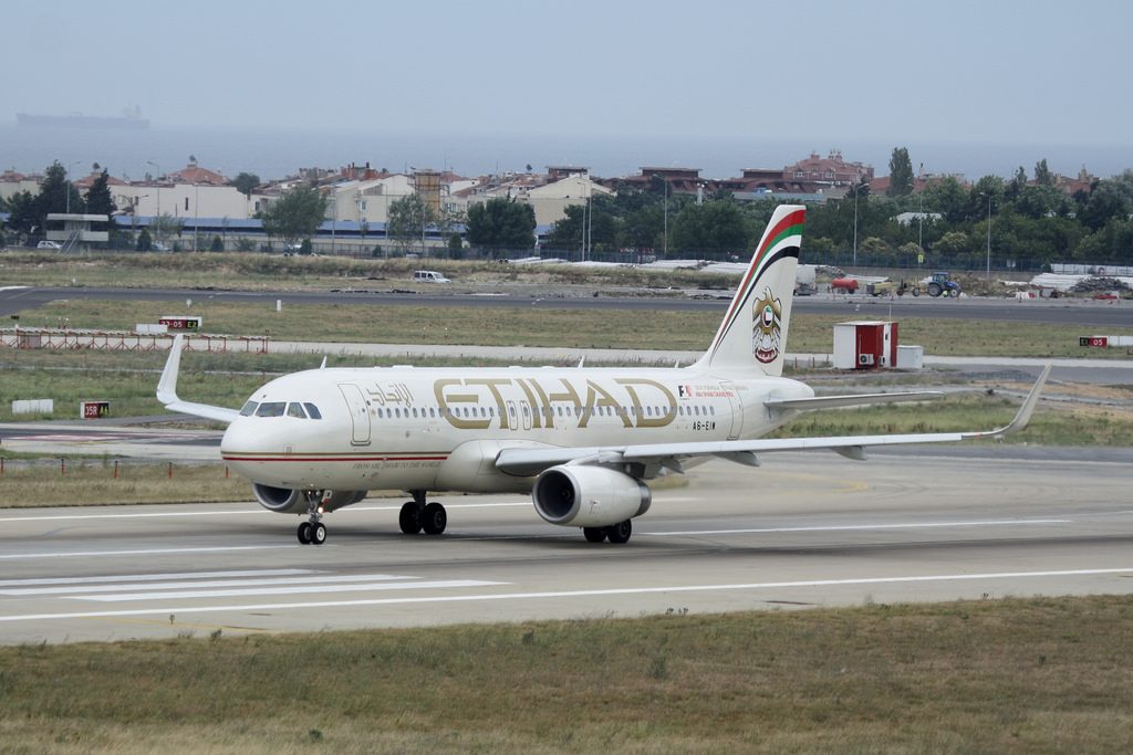 Airbus A320 200 Etihad Airways A6 EIW at Istanbul Turkey