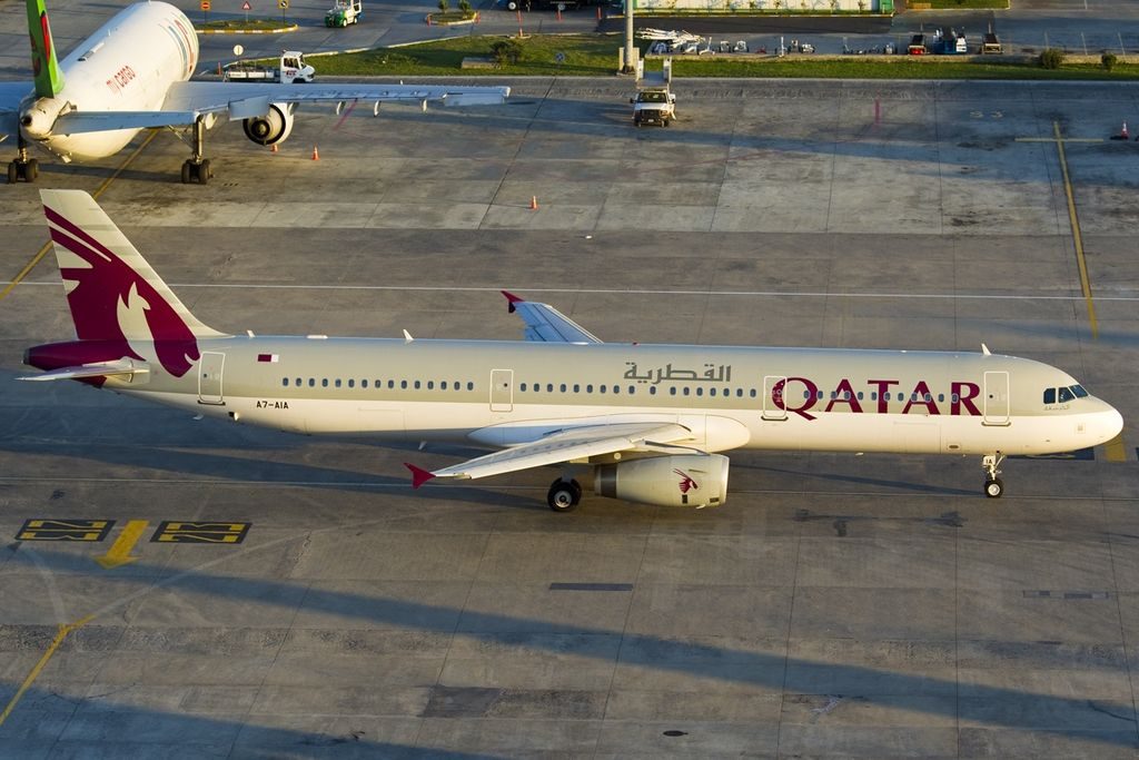 Airbus A321 231 Qatar Airways Registration A7 AIA at Istanbul Atatürk Airport