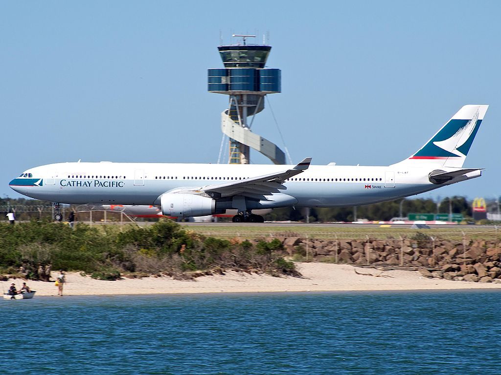 Airbus A330 342X Cathay Pacific B LAF at Sydney Airport Australia