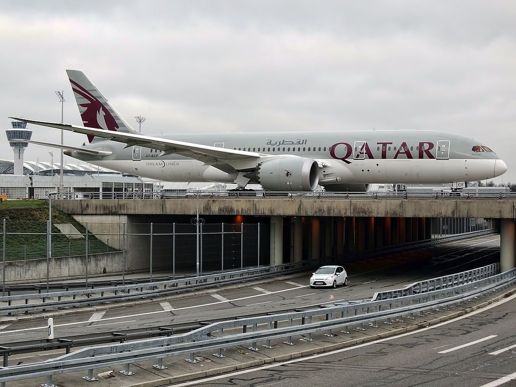 Boeing 787 8 Dreamliner Qatar Airways A7 BCF at Munich Airport
