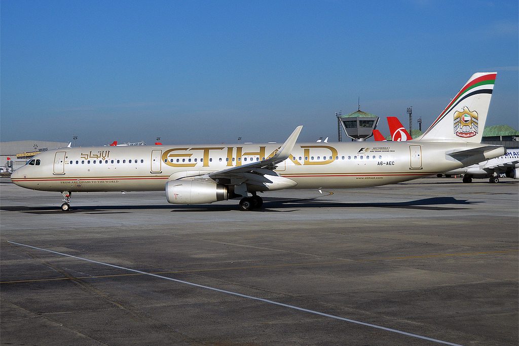 Etihad Airways A6 AEC Airbus A321 231 at Istanbul Atatürk Airport IST LTBA