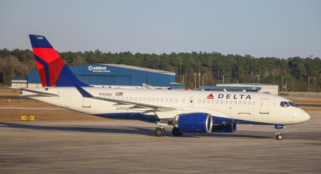N103DU Bombardier CSeries Airbus A220 100 Delta Air Lines Aircraft Fleet Photos