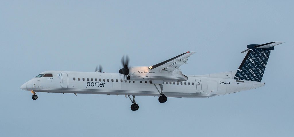 Porter Airlines Bombardier Dash 8 Q400 C GLQV common sight over Ottawa