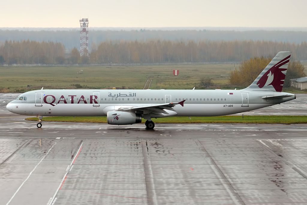 Qatar Airways A7 ADS Airbus A321 231 at Domodedovo International Airport