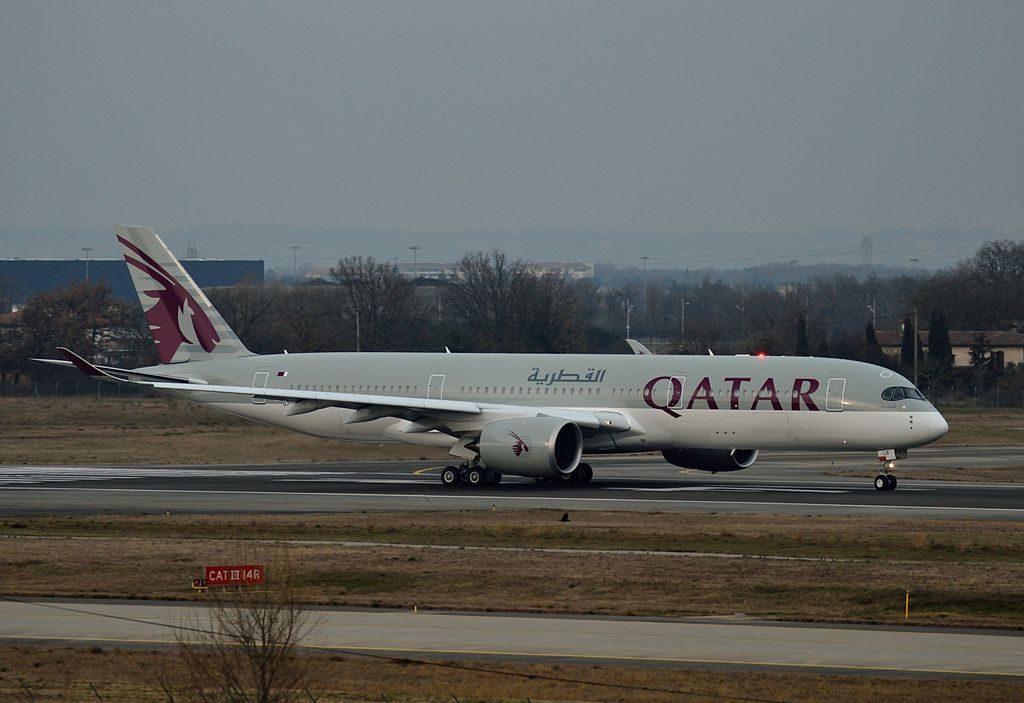 Qatar Airways Airbus A350 900 A7 ALB or F WZFB at Toulouse–Blagnac Airport