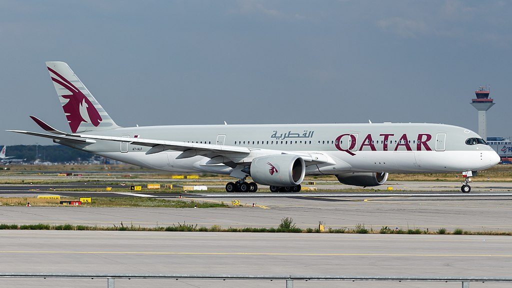 Qatar Airways Airbus A350 941 A7 ALF at Frankfurt Airport