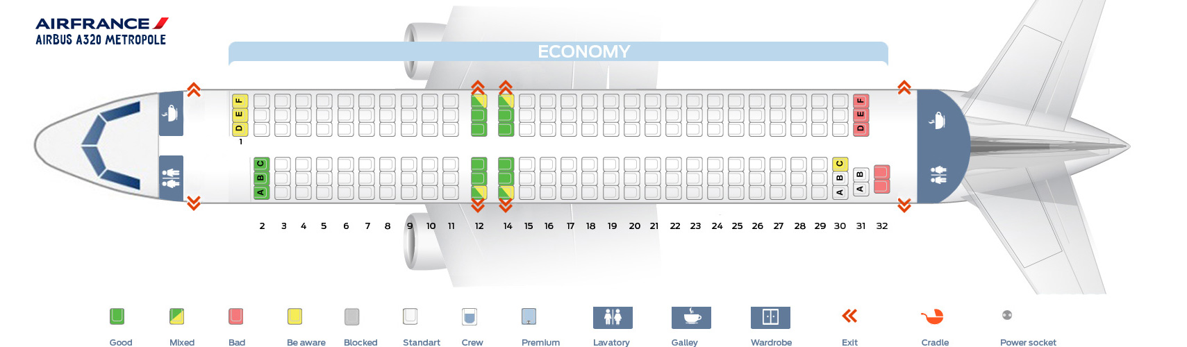 Allegiant Air A320 Seating Chart