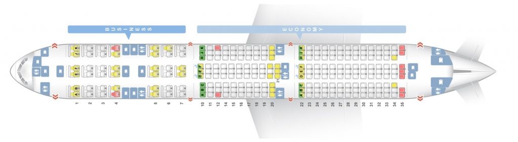 Seat Map and Seating Chart Boeing 777 200LR Qatar Airways