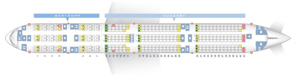 Seat Map and Seating Chart Boeing 777 300ER Qatar Airways V3