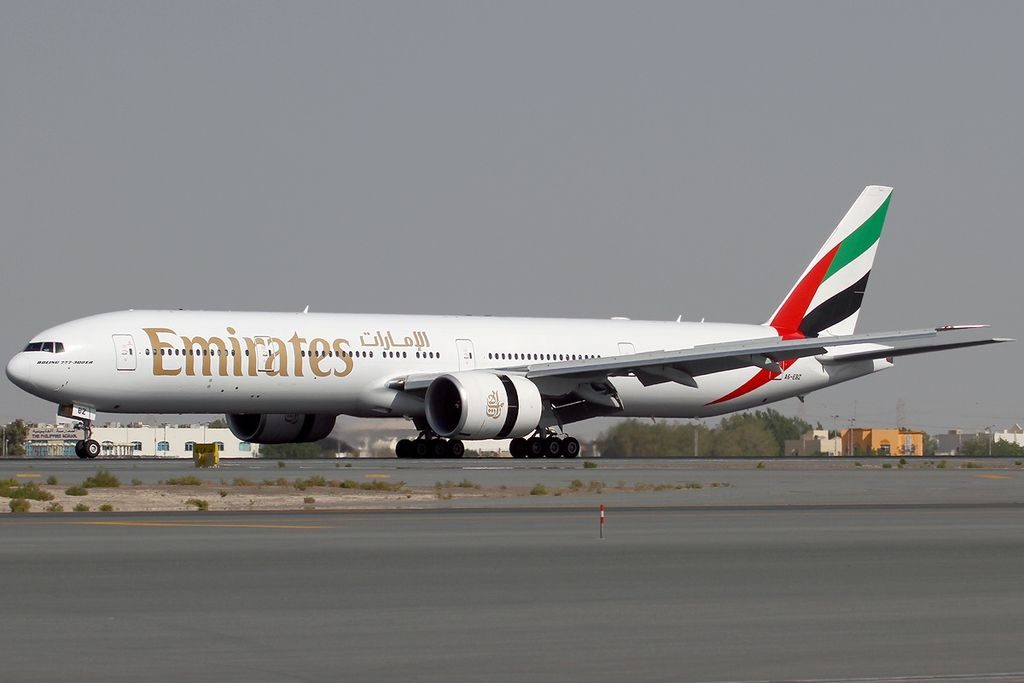A6 EBZ Boeing 777 300ER of Emirates at Dubai International Airport