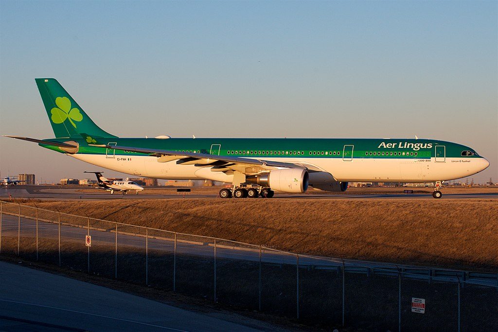 Aer Lingus A330 300 EI FNH St Laurence O’Toole Lorcan O Tuathail at Toronto Pearson International Airport