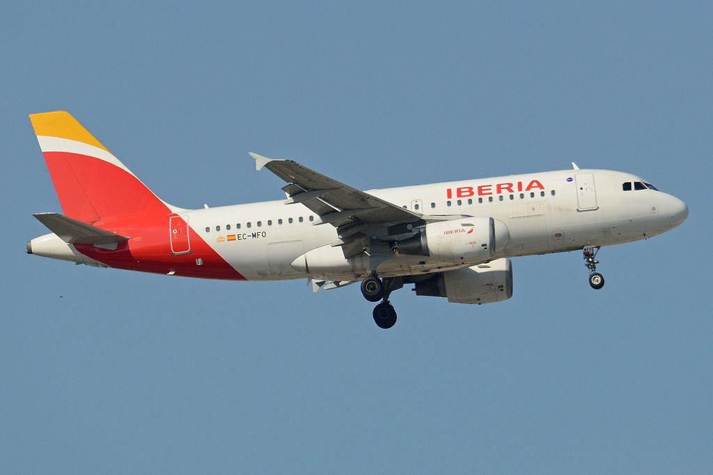 Airbus A319 113 EC MFO Iberia at Madrid Barajas Airport