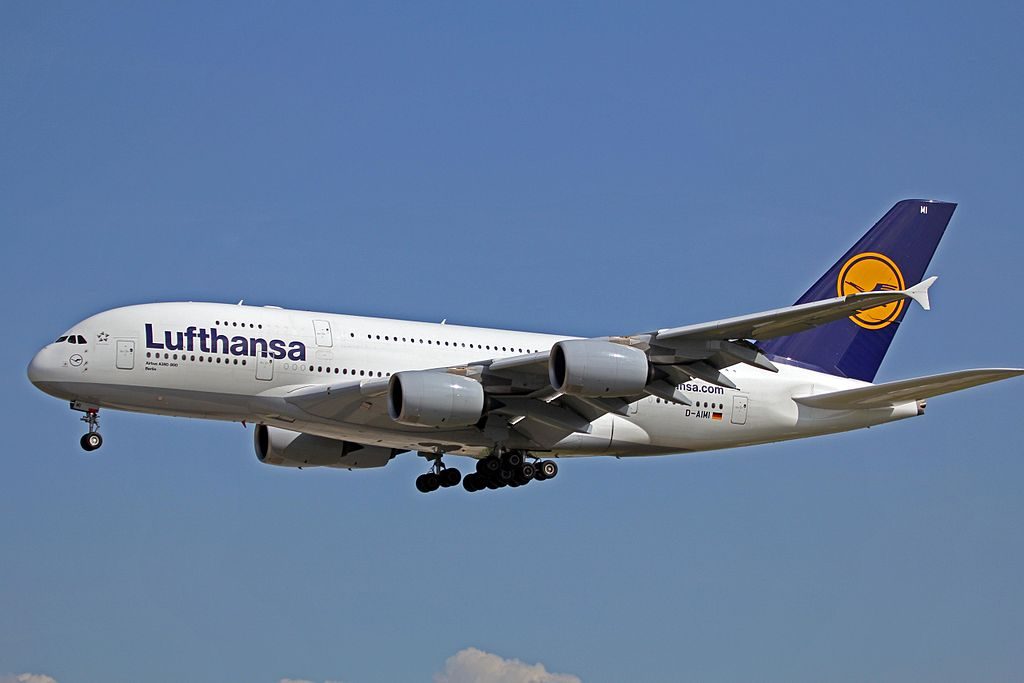 D AIMI Airbus A380 841 Berlin Lufthansa at Frankfurt Airport