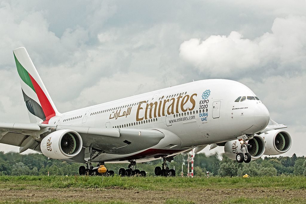 Emirates A380 800 A6 EEY at Zurich International Airport