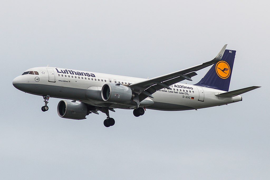 Lufthansa Airbus A320neo D AINC at London Heathrow Airport