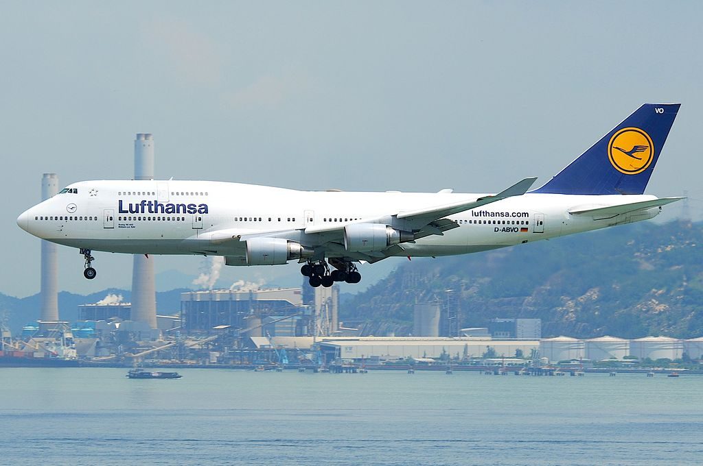 Lufthansa Boeing 747 400 D ABVO Mülheim a.d. Ruhr at Hong Kong International Airport HKG